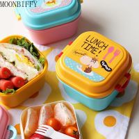 hot【cw】 Children Food Kids School 2 Layer Microwave Snack Tableware Fruit Bento