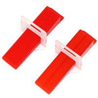 300Pcs Plastic Tile Leveling System 200 Clip +100 Wedge Tile Floor Wall Wall Tool Clip Locator Leveler