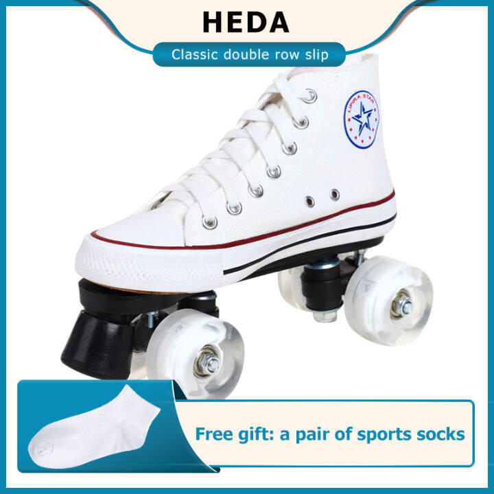 Adult Roller Skates, Canvas Roller Skates, Luminous Roller Skate Set