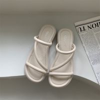 HOT★2023 Summer Narrow Band Women Slipper Fashion Slip On Open Toe Slides Ladies Flat Heel Casual Outdoor Beach Flip Flop