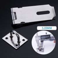 90 Degree Right Angle Shed Gate Latch Stainless Steel Padlock Hasp Door Clasp Lock Home Burglar-proof Bolt Door Buckle Screws