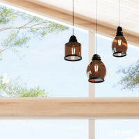 RINA HEY TOLEDO/3 โคมไฟ โคมไฟห้อยเพดาน โคมไฟตกแต่งเพดาน ไฟติดเพดาน Pendant lamp W15 x D15 x H20 cm, W14 x D14 x H28 cm, W15 x D15 x H23 cm  – สี ดำ/บรอนซ์