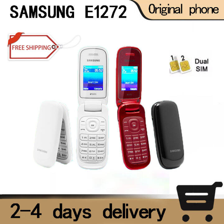 Samsung e1272 Flip phone Dual SIM Function Basic Cellphone Support