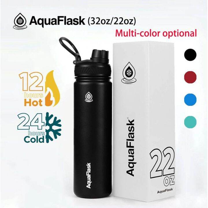 AQUAFLASK (22oz) Aqua Flask Wide mouth w/ Flip Cap Vacuum Insulated ...