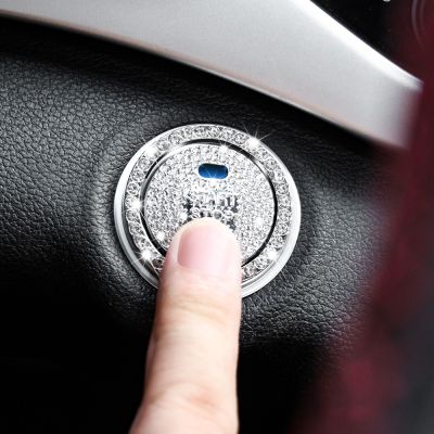 [Hot K] สติกเกอร์คริสตัลวงแหวนตกแต่งชุดสตาร์ทเครื่องยนต์รถยนต์สำหรับ Renault Megane 2 3 Duster Logan Clio 4 3 Laguna 2 Sandero Scenic