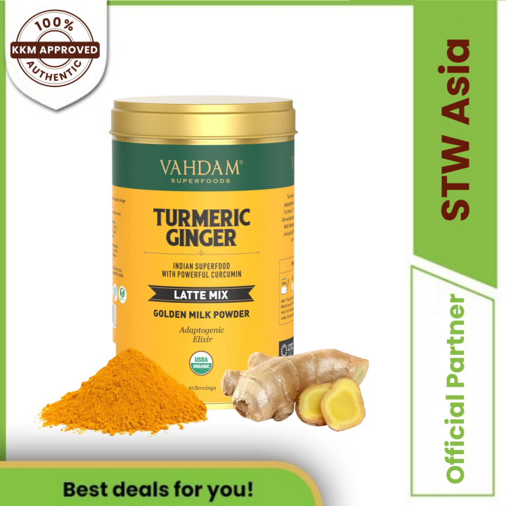 Vahdam Organic Turmeric Ginger Latte Mix 40 Cups/100g Lazada