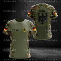 Skull CAMO Army Proud Germany Country Flag 3D Printed High Quality T-shirt Summer Round Neck Men Female Casual Tee Top-3