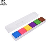 Non-Toxic Ink Pad Inkpad DIY Craft Card Stamp Fingerprint Accessories For Children Kids Rubber Stamps Paper Wood