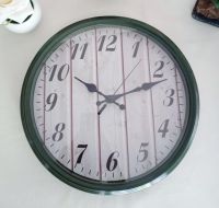 ALL U CAN BUY นาฬิกา นาฬิกาแขวนผนัง นาฬิกาทรงกลม นาฬิกาติดผนัง นาฬิกาคลาสสิค นาฬิกา ขนาด 11.5 นิ้ว ขอบสีเขียวเข้ม