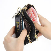 Genuine Leather Women Wallets Ladies Small Purse Female bee Zipper Short Wallet For Coins Thin Mini Solid Purses Coin Pocket