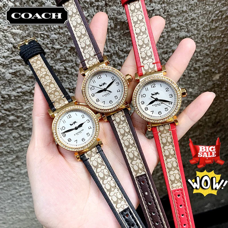 COACH Watch For Women Pawnable Original Sale Leather Gold New COACH Watch  Woman Original COACH Watch For Men Original COACH Watch For Ladies Watches  On Sale Branded Original Watch For Girls Women