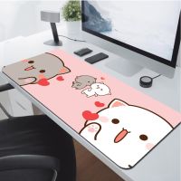 พีช Mochi แมวการ์ตูนเมาส์ Pad XL HD หน้าแรกคอมพิวเตอร์ Mousepad XXL Mousepad