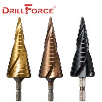 [HOT 2023] Drillforce M2 M35 TiALN หัวสว่านบิต HSSCO โคบอลต์กรวย Hex Shank ดอกสว่านชุดเครื่องมือที่เจาะรูไม้สำหรับโลหะเหล็กสแตนเลสสตีล