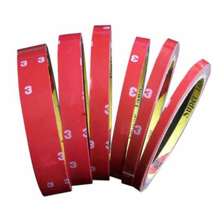 strong-permanent-double-sided-super-sticky-foam-tape-roll-for-vehicle-car-red
