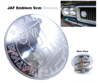 โลโก้ติดกระจังหน้า ญี่ปุ่น แต่งโตโยต้า TOYOTA KE30 KE70 Universal Chrome JAF Japan Automobile Federation Front Grill Badge Car JDM Emblem 9cm