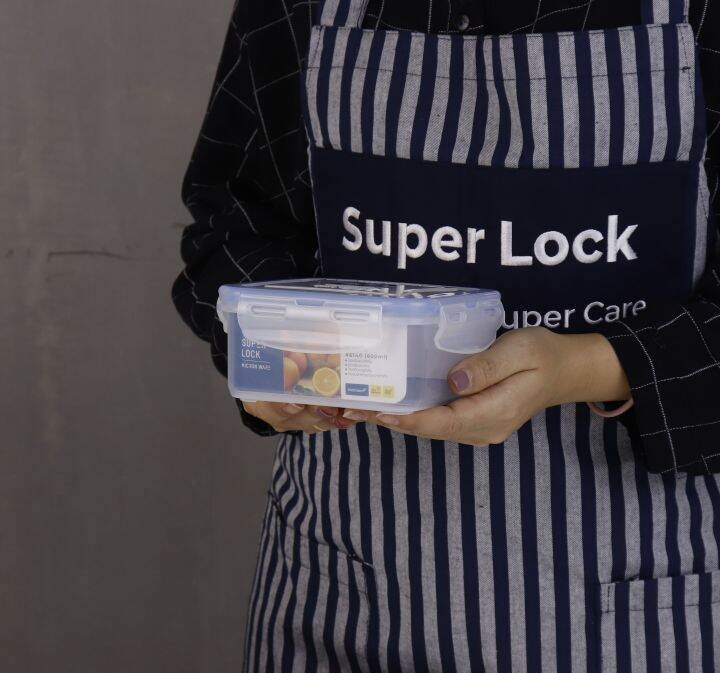 แพ็ค3-กล่อง-ถนอมอาหาร-พลาสติก-super-lock-6140-ฝาปิด-ร้อน-เย็น-ไมโครเวฟ-ทรงเหลี่ยม-600-ml-ซุปเปอร์ล็อค