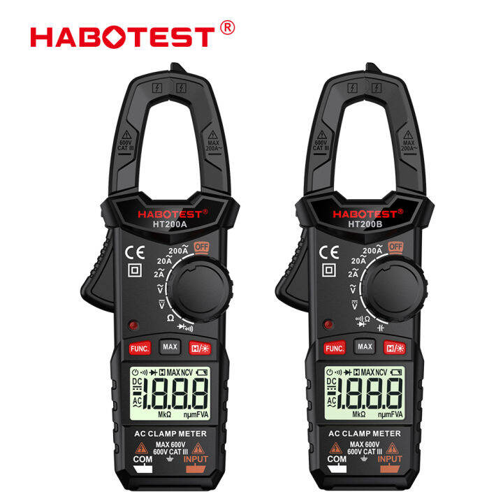 habotest-ht200-digital-clamp-meter-600v-ac-dc-2000-นับ-true-rms-โวลต์มิเตอร์แอมป์มิเตอร์-การทดสอบไดโอด-ความต้านทาน-อุณหภูมิ-capacitive