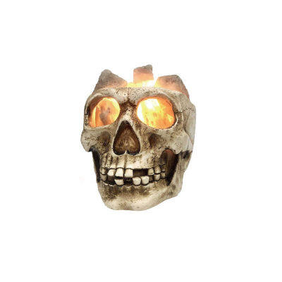 LED Table Lamp Skull Salt Stone Lamp Horror Ghost Head Shaped Night Light USB Chargable Crystal Salt Lamp