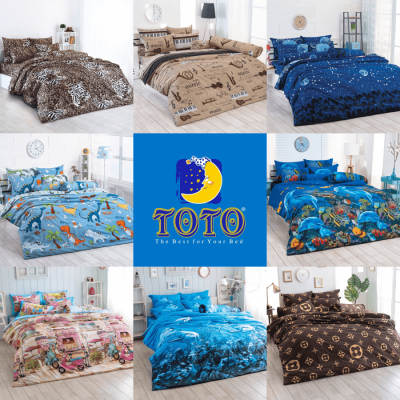 TOTO ชุดผ้าปูที่นอน (ไม่รวมผ้านวม) 3.5ฟุต 5ฟุต 6ฟุต พิมพ์ลาย Graphic Print (เลือกสินค้าที่ตัวเลือก) #TOTAL โตโต้ ผ้าปู ผ้าปูที่นอน ผ้าปูเตียง กราฟฟิก