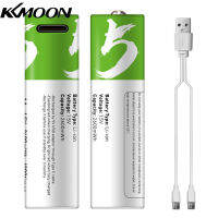 【FBL】KKmoon Type-C พอร์ตชาร์จ AA ลิเธียมค้างคาว-Tery 1.5โวลต์ค้างคาว-Tery 2600mWh ความจุสูงแรงดันไฟฟ้าคงที่ชาร์จอย่างรวดเร็วเป็นมิตรกับสิ่ง แบตเตอรี่