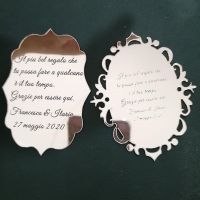 Custom Wedding Invitation Cards Personalized Mirror Rose Gold Silver Acrylic Wedding Invitation Card