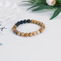 [COD] 2022 European and New Products Douyin Internet Jewelry Map Volcanic Stone Beaded Couple Factory Supply