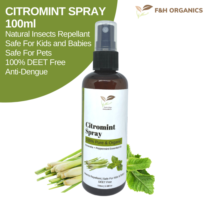 F&H Pure Organic Citronella With Peppermint Scent AllPurpose Spray