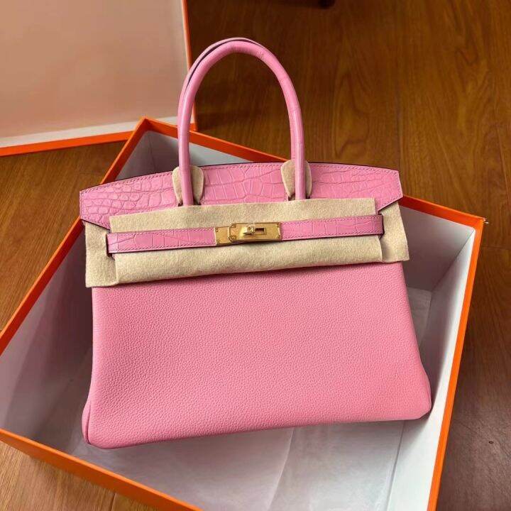 The new high quality Togo leather spell crocodile platinum package tide