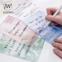 JIANWU 30 Pcs INS Wind Dual Material Paper Memo Pads DIY Scrapbooking Journal Decoration Writable Message Note Paper Stationery