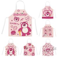 【hot sale】♂☃ D13 New Cartoon Strawberry Bear Waterproof Apron Antifouling Household Convenient Parent-Child Work Waiter Restaurant Apron