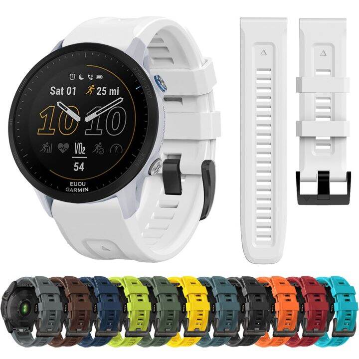 QuickFit 22 Watch Band For Garmin Forerunner 955 Solar 945 LTE 745 935 Smartwatch Silicone Strap