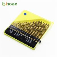 Binoax 13/19pcs Titanium Coated Twist Drill Bit Set HSS Metric Drills for Metal Wood 1-10mm