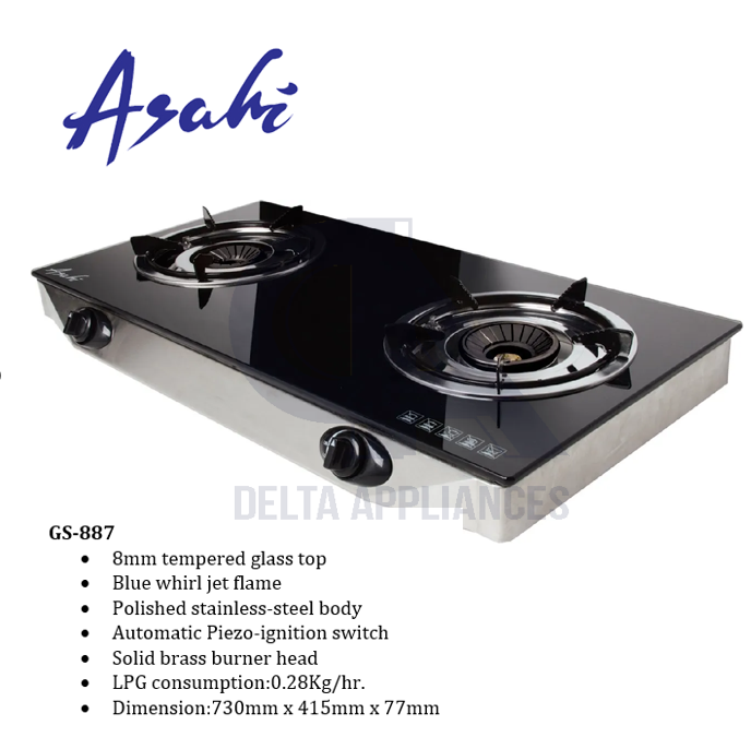 Asahi GS887 Double Burner Gas Stove Lazada PH