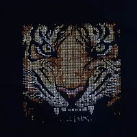 K99 เสื้อยืดติดเพชรลายเสือ Tiger Face Bling rhinestone t-shirt by kunibrand