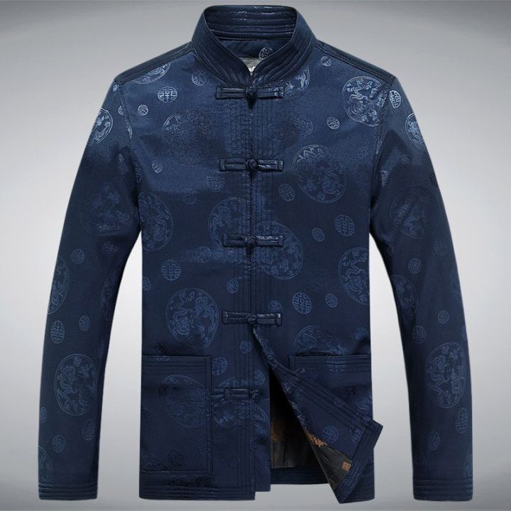 ชุดกังฟูจีนแบบดั้งเดิมเสื้อแจ็คเก็ตสำหรับผู้ชายกี่เพ้าชุดชุดจีนโอเรียนเต็ลวินเทจบุรุษเสื้อจีน
