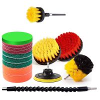 15Pcs Attachment Power Scrubber Brush Scrub Pads Cleaning Kit with Extend Long Attachment for Tiles Kitchen