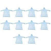 10 pcs Poncho Raincoat,Disposable Emergency Rain Cover Jacket For Theme Parks