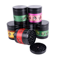 【cw】 new LOVE Zinc Alloy Light Plate e Eliminator 63MM Four-Layer Transparent Window Cartoon Grinder Grinder !