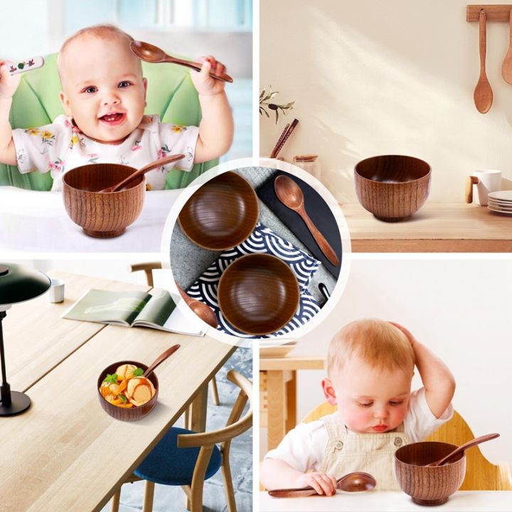 4-pieces-wooden-handmade-bowl-and-spoon-for-for-rice-miso-serving-home-kitchen-tableware