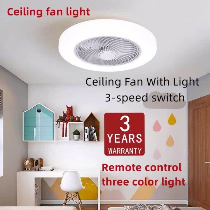 [Remote control]Celling light Invisible Ceiling Fan With Light Bedroom