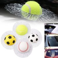 Novelty Jokes Toys Broken Glass Ball Hits Car Window 3D Sticker Baseball Football Tennis Stickers Funny Toy