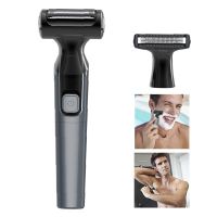 ZZOOI 2-in-1 Pro facial &amp; body groomer set shaving machine wet dry electric shaver Showerproof Body Hair Trimmer and Groomer for Men