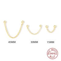 【YF】๑  15MM/30MM/45MM Luxury Chain Earring Jewery Making 925 Sterling Tassel Earrings Jewelry Accessories