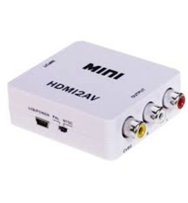 MINI ตัวแปลงสัญญาณ AV to HDMI Video Converter Adapter Full HD 720/1080p UP Scaler