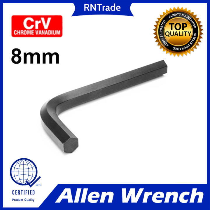 L Shaped Hex Hexagon Key Allen Wrench 8mm Black Carbon Steel Allen Key