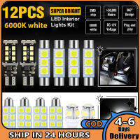 12Pcs T10 T15รถหลอดไฟ Led ภายในชุด Dome แผนที่ใบอนุญาต Trunk Cargo Light Bulbs 6000K 360องศา