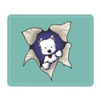 Cute Westie Dog Mouse Pad Square Non-Slip Rubber Mousepad  for Gamer Desk Computer West Highland White Terrier Mouse Mat