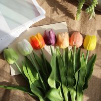 50cm Tulip Artificial Flowers Real Touch Bouquet Fake Flowers Decoration for Wedding Supplies Home Decor Valentines Flowers Artificial Flowers  Plants