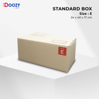 กล่องไปรษณีย์ ขนาด E (จ)(24x40x17 cm.) แพ็ค 20 ใบ กล่องพัสดุ กล่องฝาชน Doozy Pack ถูกที่สุด!