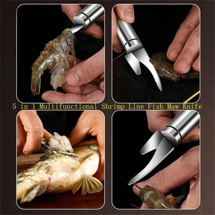 Portable Shrimp Peeling Tool Stainless Steel Fish Scale Planer Shrimp